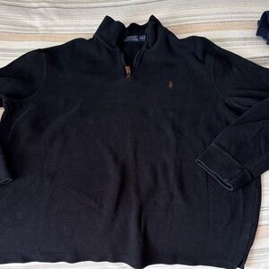Ralph Lauren Black Half-Zip Sweater